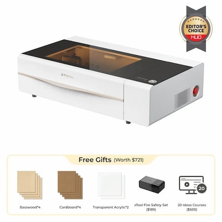 Xtool Desktop CO2 laser cutter and engraver, P2 55W, dual cameras; working areas: 26 x 14 inches MXP-K007-004